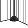 vidaXL 52panelová ohrádka pro zvířata s dvířky černá 35 x 35 cm ocel