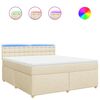 vidaXL Box spring postel s matrac&iacute; kr&eacute;mov&aacute; 180x200 cm textil