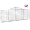 vidaXL Klenut&eacute; gabionov&eacute; ko&scaron;e 13ks 300x30x100/120cm pozinkovan&eacute; železo