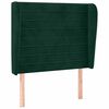 vidaXL Čelo postele typu u&scaron;&aacute;k tmavě zelen&aacute; 93x23x118/128 cm samet