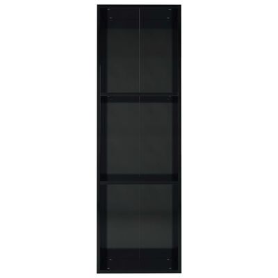 vidaXL Knihovna/TV skříňka černá vysoký lesk 36x30x114 cm dřevotříska