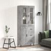 vidaXL Skř&iacute;ň highboard betonově &scaron;ed&aacute; 69,5x34x180 cm kompozitn&iacute; dřevo