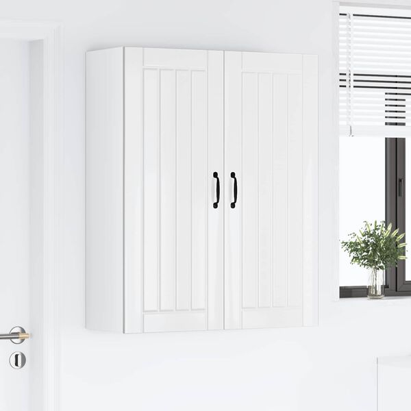 vidaXL Kuchyňsk&aacute; skř&iacute;ň Lucca B&iacute;l&aacute; s vysok&yacute;m leskem 80 x 31 x 100 cm