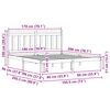 vidaXL R&aacute;m postele s čelo Voskově hněd&aacute; 205,5 x 185,5 x 100 cm