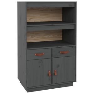 vidaXL Skř&iacute;ň highboard &scaron;ed&aacute; 67 x 40 x 108,5 cm masivn&iacute; borov&eacute; dřevo