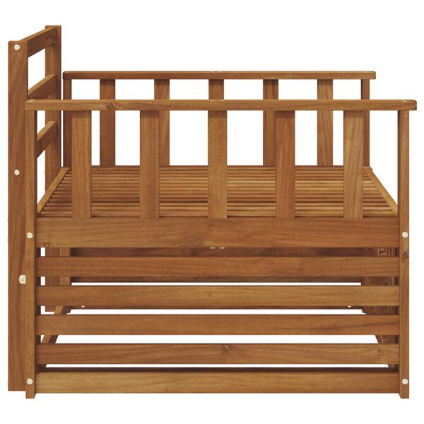 vidaXL 2 Kus Pohovka s opěrkami Masivn&iacute; ak&aacute;tov&eacute; dřevo Př&iacute;rodn&iacute;