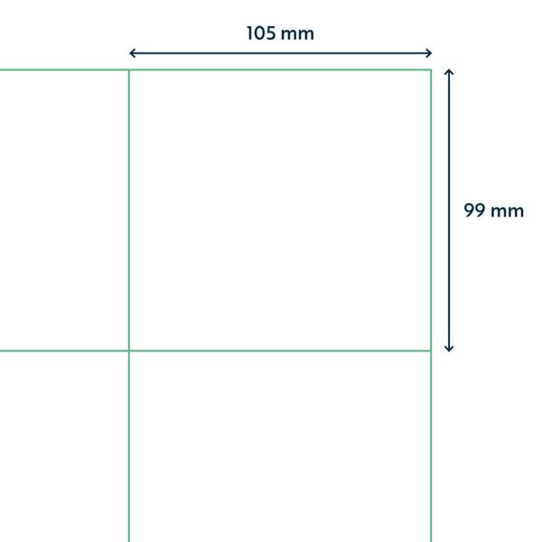 rillprint Samolepic&iacute; etikety 105 x 99 mm 1 000 archů b&iacute;l&eacute;