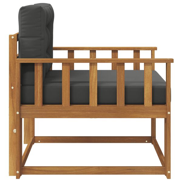 vidaXL Venkovn&iacute; středn&iacute; pohovka Masivn&iacute; ak&aacute;tov&eacute; dřevo Př&iacute;rodn&iacute;