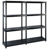 vidaXL &Uacute;ložn&yacute; reg&aacute;l 4patrov&yacute; čern&yacute; 122 x 30,5 x 130 cm plast
