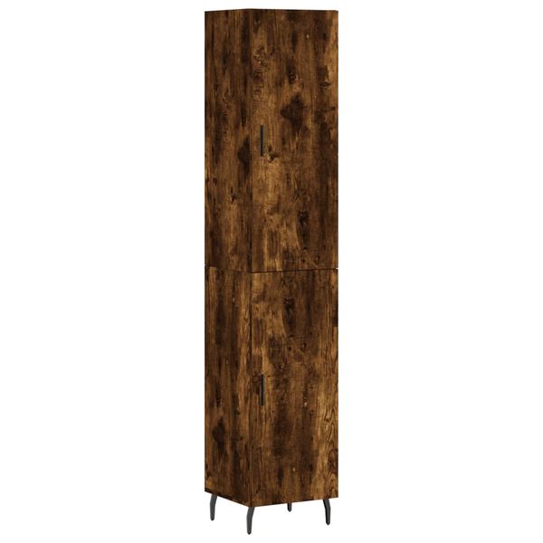 vidaXL Skř&iacute;ň highboard kouřov&yacute; dub 34,5 x 34 x 180 cm kompozitn&iacute; dřevo