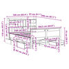 vidaXL Postel s knihovnou bez matrace b&iacute;l&aacute; 160x200 cm masivn&iacute; borovice