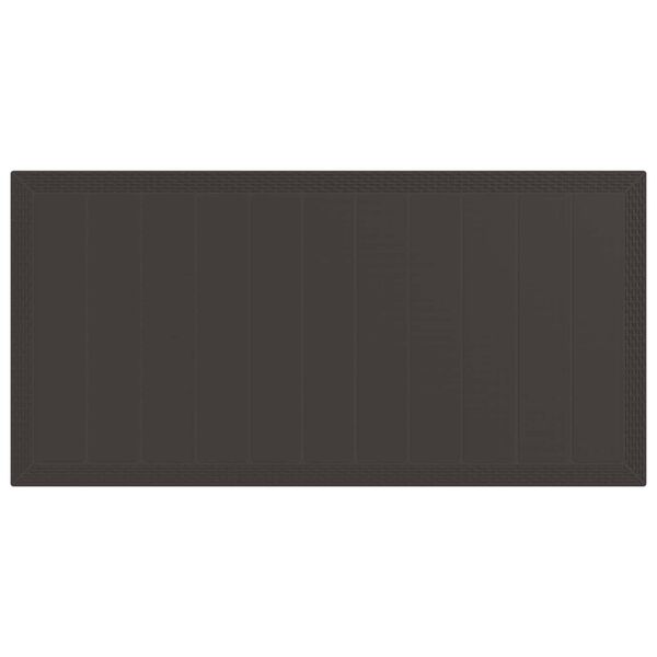 vidaXL Zahradn&iacute; j&iacute;deln&iacute; souprava 7 pcs Hněd&aacute; Polypropylen