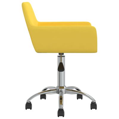 vidaXL Otočná kancelářská židle žlutá textil