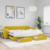 vidaXL Válenda s přistýlkou a zásuvkami žlutá 80 x 200 cm samet