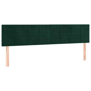 vidaXL Čela postele tmavě zelen&aacute; 200x5x78/88 cm samet