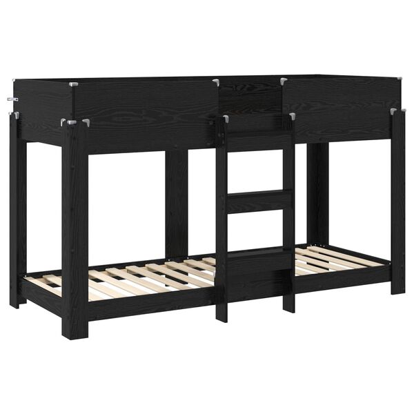 vidaXL Patrov&aacute; postel pro děti Čern&yacute; dub 75 x 190 cm kompozitn&iacute; dřevo