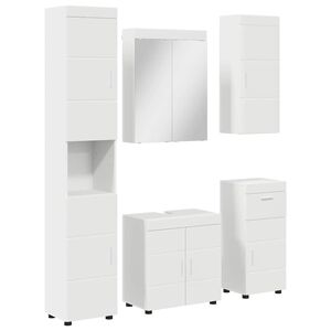 vidaXL Sada koupelnov&eacute;ho n&aacute;bytku TULUM 5 pcs B&iacute;l&aacute; 60 x 34 x 63 cm