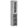 vidaXL Skř&iacute;ň highboard betonově &scaron;ed&aacute; 34,5x34x180 cm kompozitn&iacute; dřevo