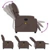 vidaXL Masážní polohovací křeslo hnědé umělá kůže