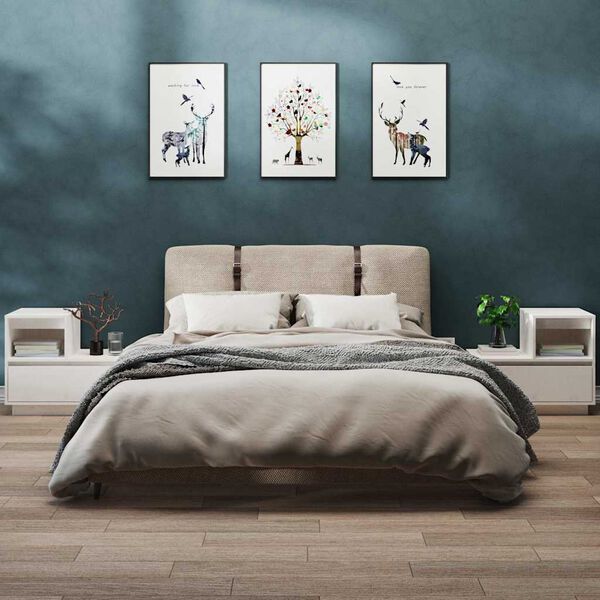 vidaXL Noční stolky 2 ks bílé 60 x 34 x 51 cm masivní borové dřevo