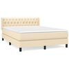 vidaXL Box spring postel s matrac&iacute; kr&eacute;mov&aacute; 140x190 cm textil