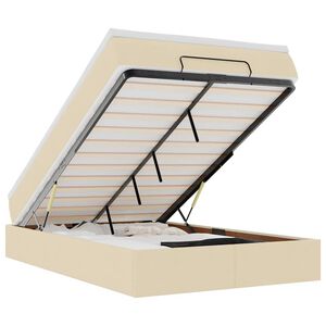 vidaXL Osmansk&yacute; r&aacute;m postele s matrac&iacute; kr&eacute;mově 120x200cm textil