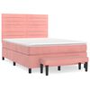 vidaXL Box spring postel s matrac&iacute; růžov&aacute; 140x190 cm samet