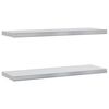 vidaXL N&aacute;stěnn&eacute; police 2 ks 75 x 23,5 cm stř&iacute;brn&eacute; nerezov&aacute; ocel
