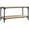 vidaXL TV skř&iacute;ňka dub sonoma 80 x 33 x 41 cm kompozitn&iacute; dřevo a ocel