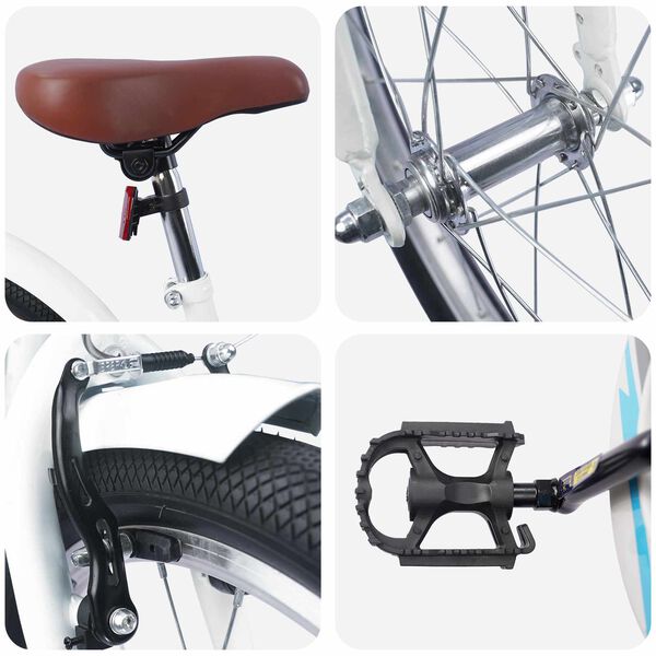 vidaXL Dětsk&eacute; Kolo 20 palců pro děti ve věku 6-11 let B&iacute;l&aacute;