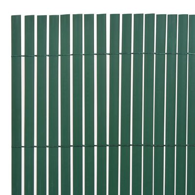 vidaXL Oboustranný zahradní plot PVC 90 x 300 cm zelený