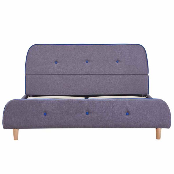 vidaXL R&aacute;m postele bez matrace Světle &scaron;ed&aacute; l&aacute;tka 135x190 cm