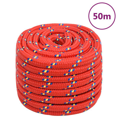 vidaXL Lodní lano červené 20 mm 50 m polypropylen