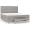 vidaXL Box spring postel s matrac&iacute; světle &scaron;ed&aacute; 160 x 200 cm textil