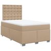 vidaXL Box spring postel s matrac&iacute; cappuccino 120x200 cm uměl&aacute; kůže