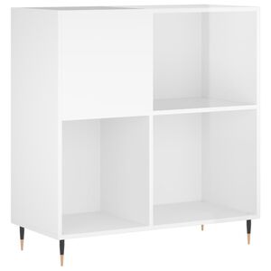 vidaXL Skř&iacute;ňka na LP desky leskl&aacute; b&iacute;l&aacute; 84,5x38x89 cm kompozitn&iacute; dřevo