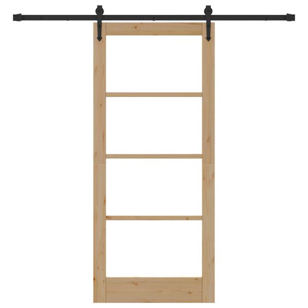 vidaXL Posuvn&eacute; dveře Přirozen&aacute; a čern&aacute; 86 x 198,5 cm