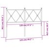 vidaXL Kovové čelo postele bílé 120 cm