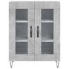 vidaXL Skř&iacute;ň highboard betonově &scaron;ed&aacute; 69,5x34x180 cm kompozitn&iacute; dřevo