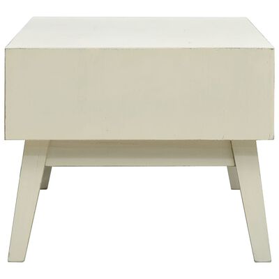 vidaXL Konferenční stolek 2 zásuvky vyřezávaný šedý 110x50x40 cm dřevo