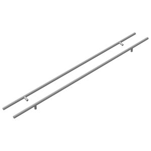 vidaXL Madlo na skř&iacute;ň 2 ks Stř&iacute;brn&aacute; 800 mm Nerezov&aacute; ocel