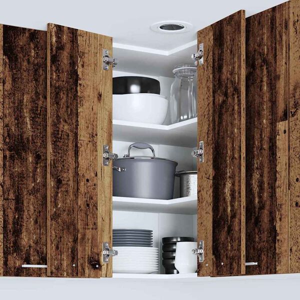 vidaXL Z&aacute;věsn&aacute; skř&iacute;ňka s &uacute;loži&scaron;těm Star&eacute; dřevo a b&iacute;l&aacute; 57 x 57 x 80 cm