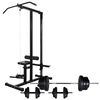 vidaXL Posilovac&iacute; věž se sadou činek barbell a dumbbell 60,5 kg