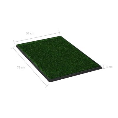vidaXL Toaleta pro psy s nádobou a umělou trávou zelená 76x51x3 cm WC