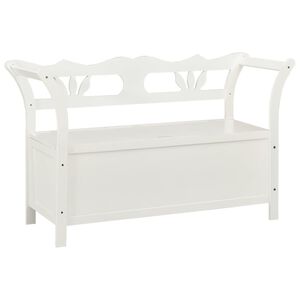 vidaXL Lavice b&iacute;l&aacute; 107 x 45 x 75,5 cm masivn&iacute; jedlov&eacute; dřevo