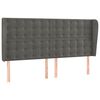 vidaXL Čelo postele typu u&scaron;&aacute;k tmavě &scaron;ed&eacute; 183x23x118/128 cm samet