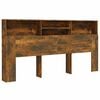 vidaXL Čelo postele s &uacute;ložn&yacute;m prostorem kouřov&yacute; dub 200x19x103,5 cm
