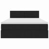 vidaXL Postel s &uacute;ložn&yacute;m prostorem a LED osvětlen&iacute;m Čern&aacute; 140 x 190 cm