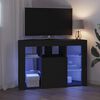 vidaXL Rohov&yacute; LED TV stojan Čern&aacute; 100x40x68cm kompozitn&iacute; dřevo