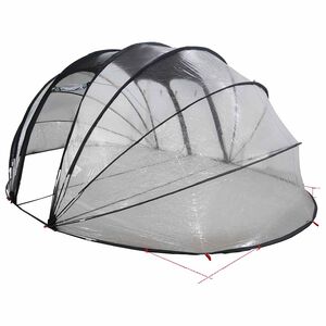 vidaXL Stan na baz&eacute;n Transparentn&iacute; 538 x 440 x 204 cm PVC